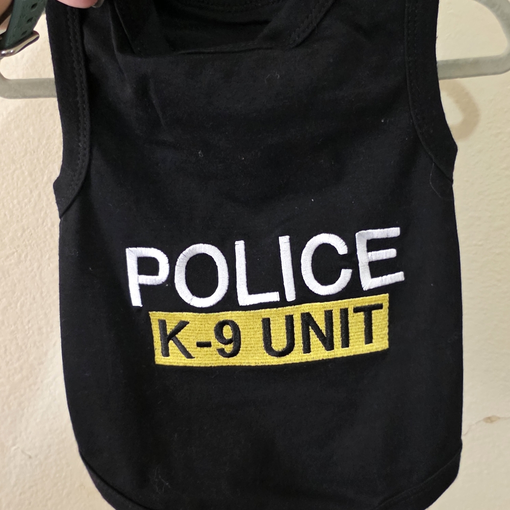 Black Police K-9 Unit Dog T Shirt